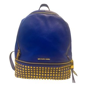 Michael Kors Blue Leather Backpack